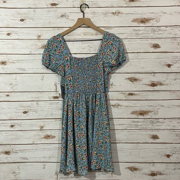 NWT BP Blue Glow Floral Fields A Line Dress - XS - Picture 13 of 13